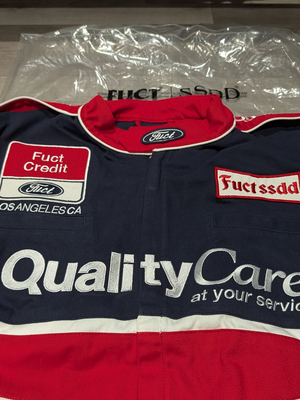 Fuct x SSDD Racing Patchwork Jacket, Size L